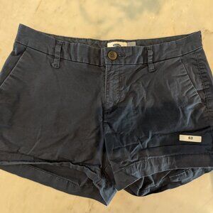 #63 - Old Navy  Chino Navy Blue Pixie Shorts -  3.5" inseam - Size 4